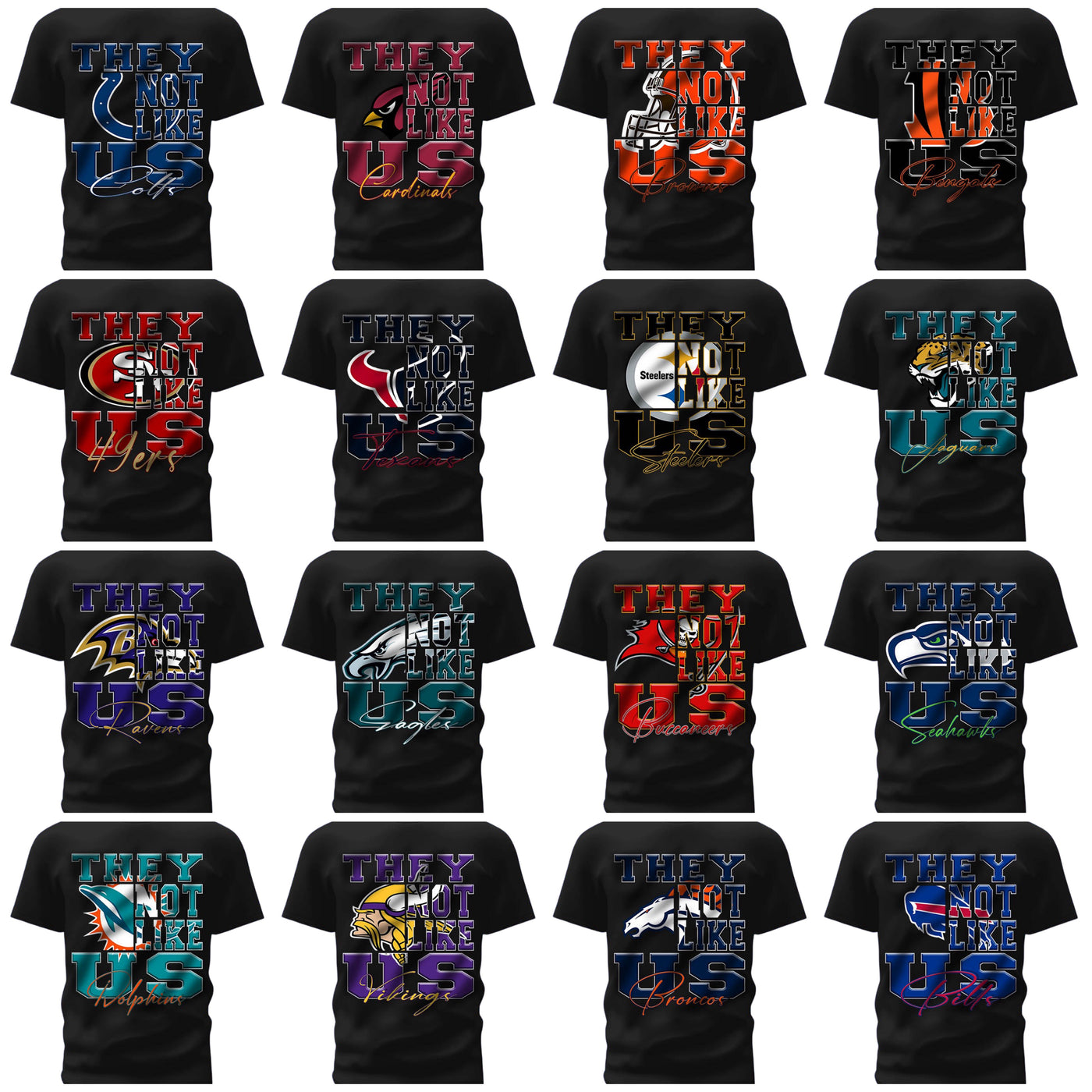 They Not Like Us PNG and Mock up | All 32 teams