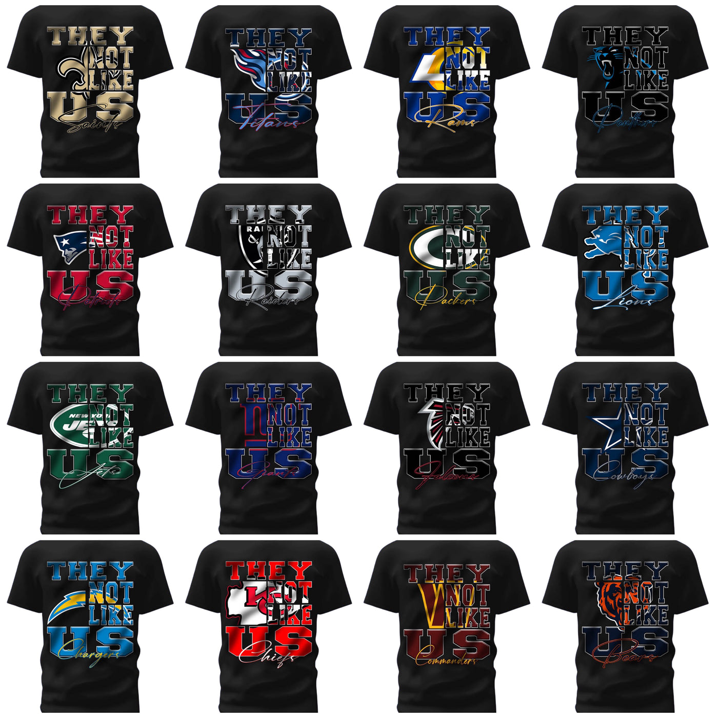 They Not Like Us PNG and Mock up | All 32 teams