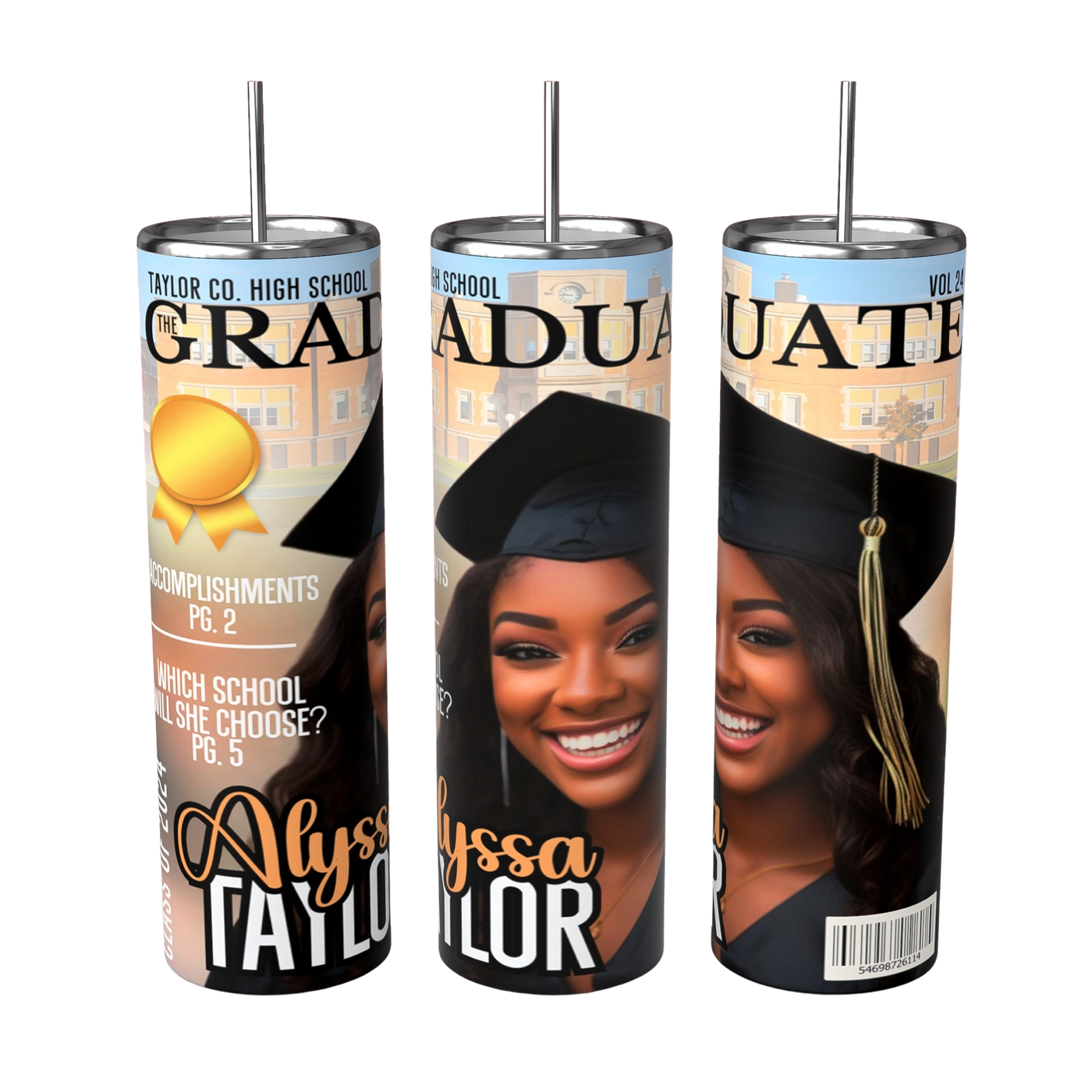 Custom 20 oz Graduation Tumblers