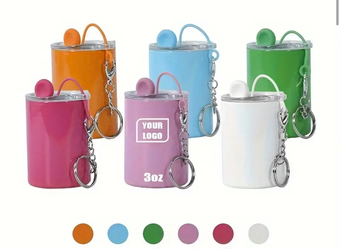 3 oz Mini Shot Glass Keychain Tumbler