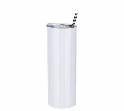 20oz Seamless Tumbler with screw on lid /includes metal and plastic straw