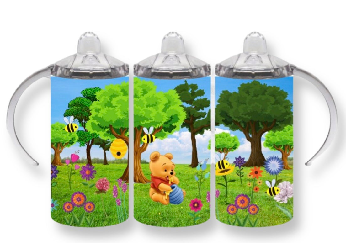 Personalized Sublimated 12 oz Sippy cup w/ two lids