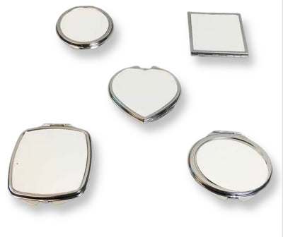 Double sided Sublimation compact mirror