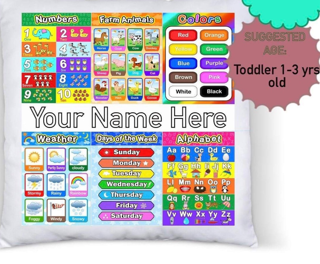 Personalized Learning Pillow & Sippy cups