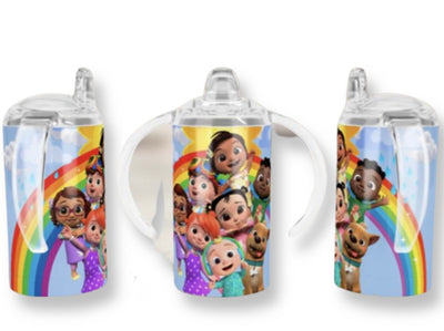 Personalized Sublimated 12 oz Sippy cup w/ two lids