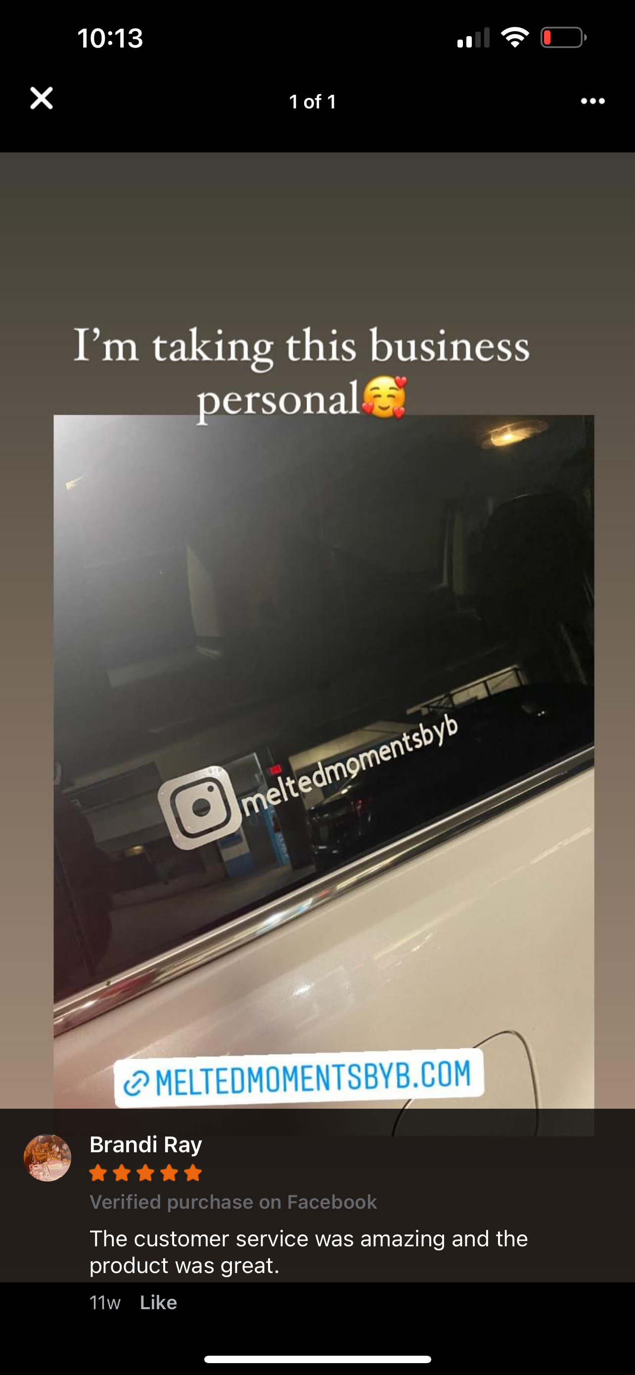 Customized IG decal